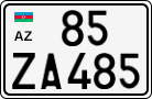 License plate of Azerbaijan, Cars