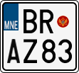 License plate of Montenegro, Motorcycles