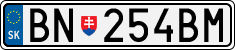 License plate of Slovakia, Cars