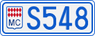 License plate of Monaco, Cars