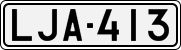 License plate of Finland, Cars