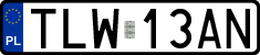 License plates of Poland, Regular car plates