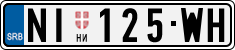License plate of Serbia, Cars