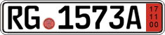 German license plate, Export transit plates