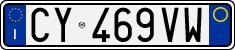 License plate of Italy, Cars (1994 year series)