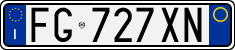 License plate of Italy, Cars (1994 year series)