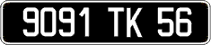 French license plate, FNI