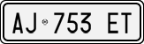 License plate of Italy, Cars (1994 year series)