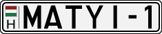 license plates of Hungary, Vanity Plates (1990)