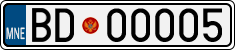 License plate of Montenegro, Vanity Plates