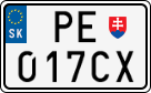 License plate of Slovakia, Motorcycles
