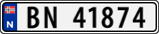License plate of Norway, Cars