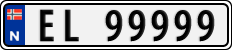 License plate of Norway, Cars