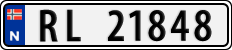 License plate of Norway, Cars