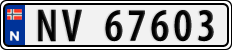 License plate of Norway, Cars