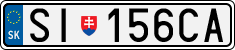 License plate of Slovakia, Cars