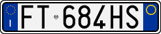 License plate of Italy, Cars (1994 year series)