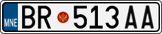 License plate of Montenegro, Trailers