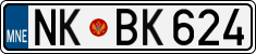 License plate of Montenegro, Cars
