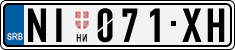License plate of Serbia, Cars