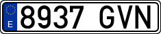 License plates of Spain, Ordinary (2000)