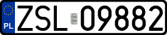 License plates of Poland, Regular car plates