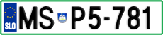 License plate of Slovenia, Cars
