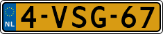 License plate of the Netherlands, Light Commercial Vehicles (1994 system)