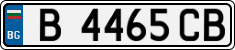 License plate of Bulgaria, Cars