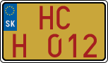 License plate of Slovakia, Oldtimers