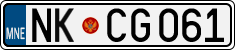 License plate of Montenegro, Cars