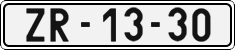 License plate of the Czech Republic, Cars (1960)