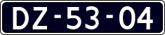 License plate of the Netherlands, Imported oldtimers (cars)
