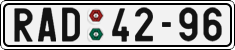License plate of the Czech Republic, Cars (1960)
