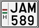 license plates of Hungary, Cars (1990)