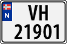 License plate of Norway, Cars