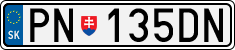 License plate of Slovakia, Cars