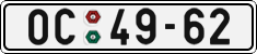 License plate of the Czech Republic, Cars (1960)