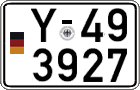 German license plate, Military
