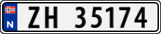 License plate of Norway, Cars