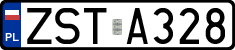 License plates of Poland, Regular car plates
