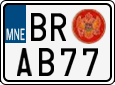 License plate of Montenegro, Mopeds