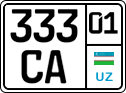 License plate of Uzbekistan, Motorcycles