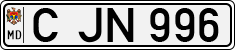 License plate of Moldova, Cars (1992)