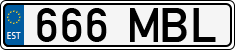 License plate of Estonia, Regular car plates