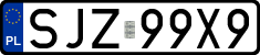 License plates of Poland, Regular car plates