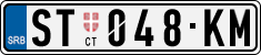 License plate of Serbia, Cars