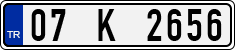 License plate of Turkey, Regular plates