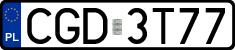 License plates of Poland, Regular car plates
