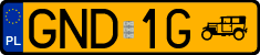 License plates of Poland, Oldtimers
